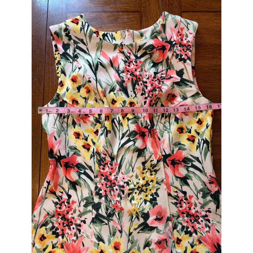 Tommy Hilfiger Vibrant Floral Print Sleeveless A-Line Dress Size 12 - Picture 10 of 12